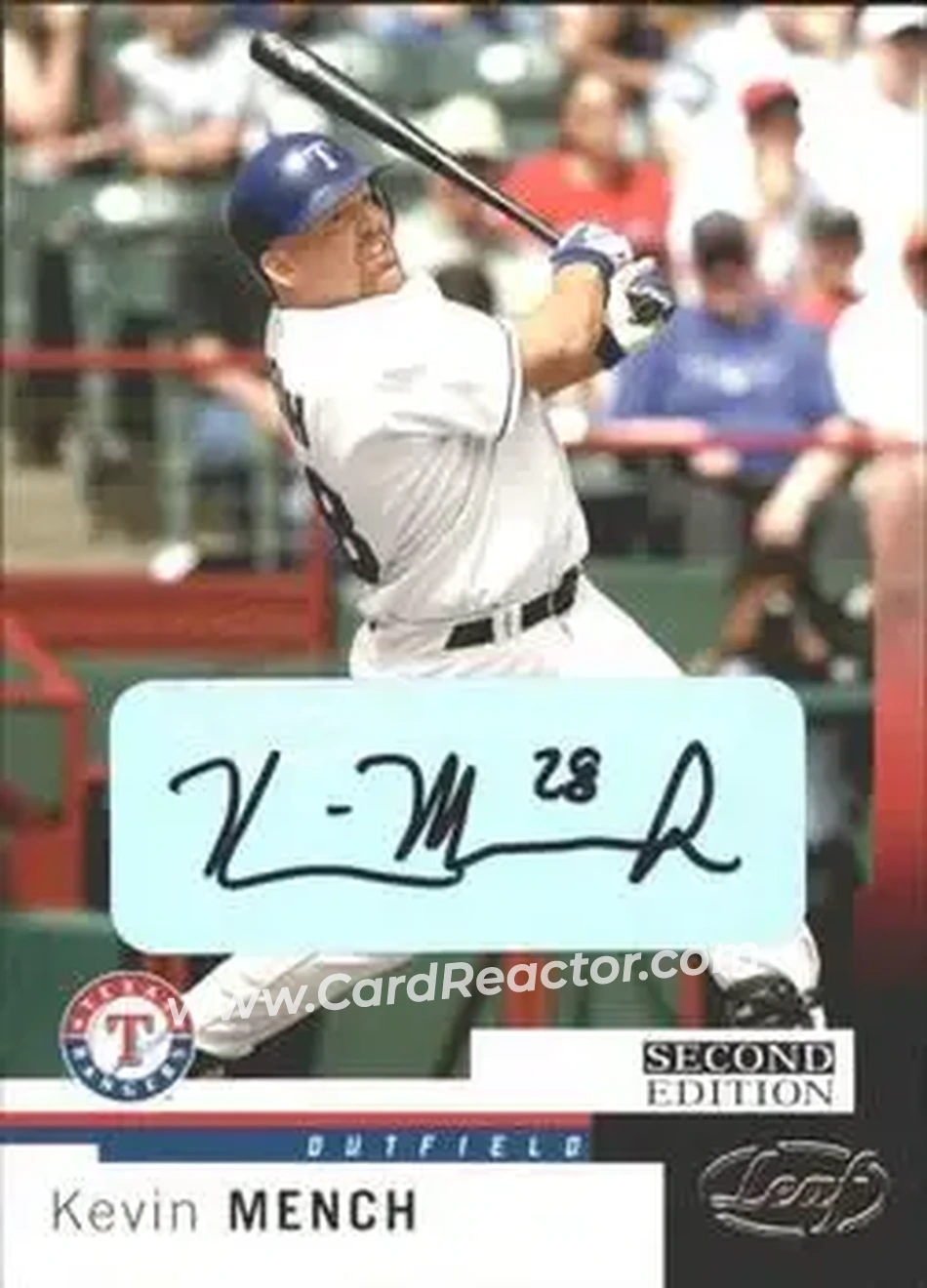 2004 Leaf - Autographs Second Edition #87 - Kevin Mench - Texas Rangers - Front