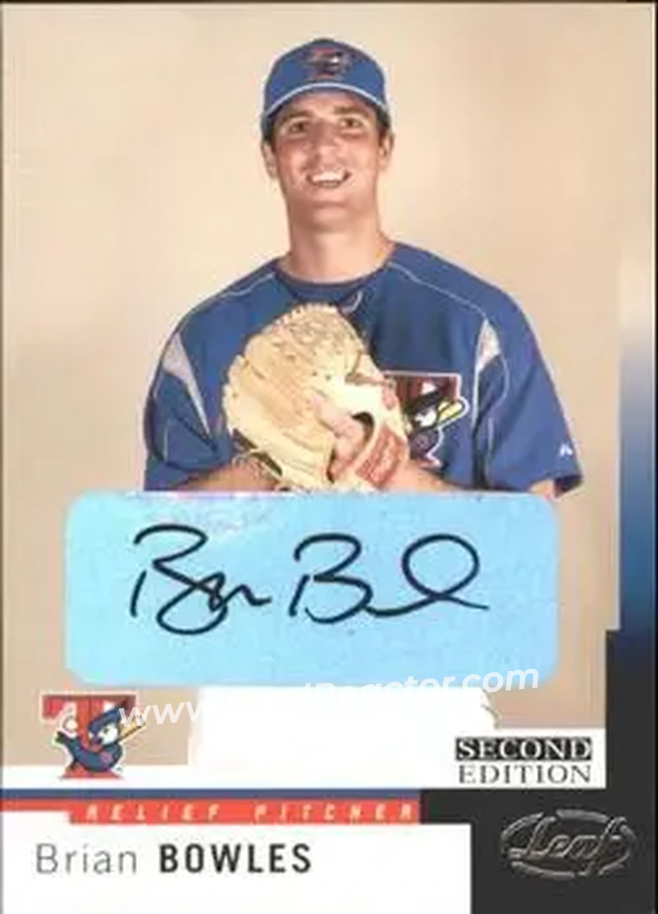 2004 Leaf - Autographs Second Edition #95 - Brian Bowles - Toronto Blue Jays - Front