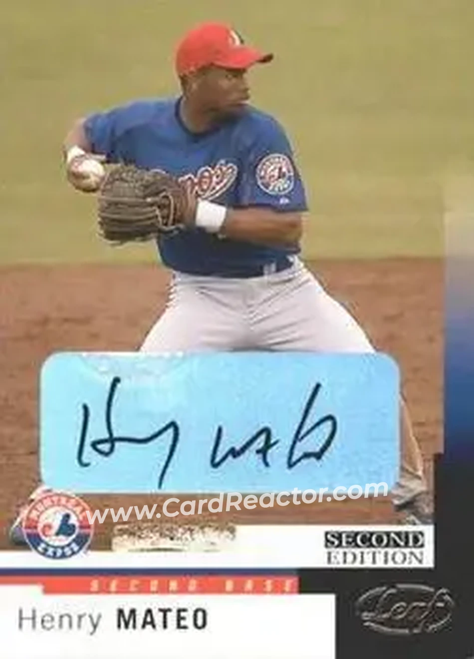 2004 Leaf - Autographs Second Edition #160 - Henry Mateo - Montreal Expos - Front