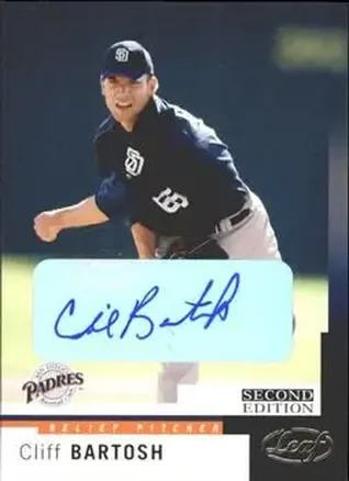 2004 Leaf - Autographs Second Edition #188 - Cliff Bartosh - San Diego Padres