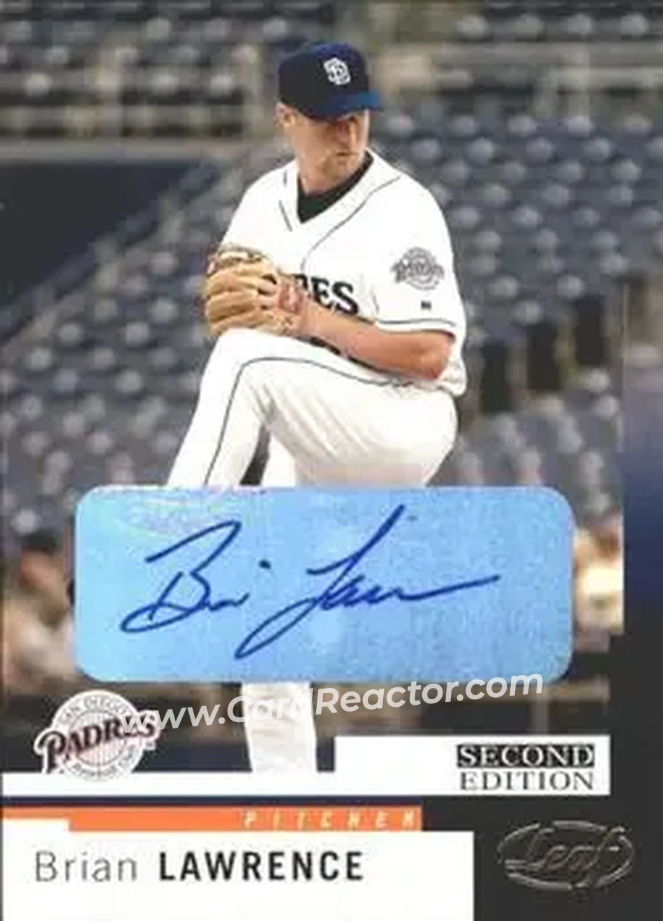 2004 Leaf - Autographs Second Edition #189 - Brian Lawrence - San Diego Padres - Front