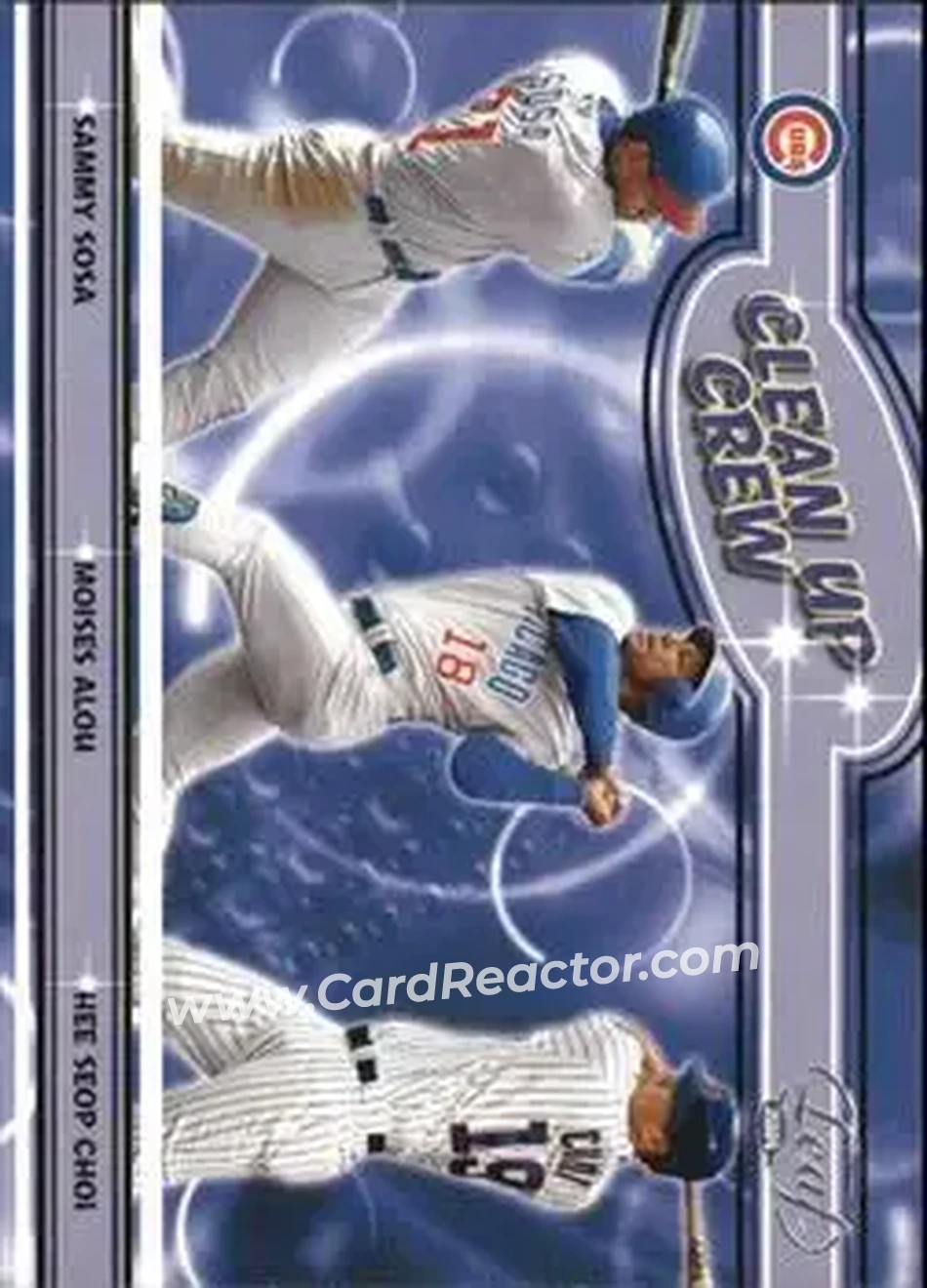 2004 Leaf - Clean Up Crew #CC-1 - Sammy Sosa - Moises Alou - Hee Seop Choi - Chicago Cubs - Front