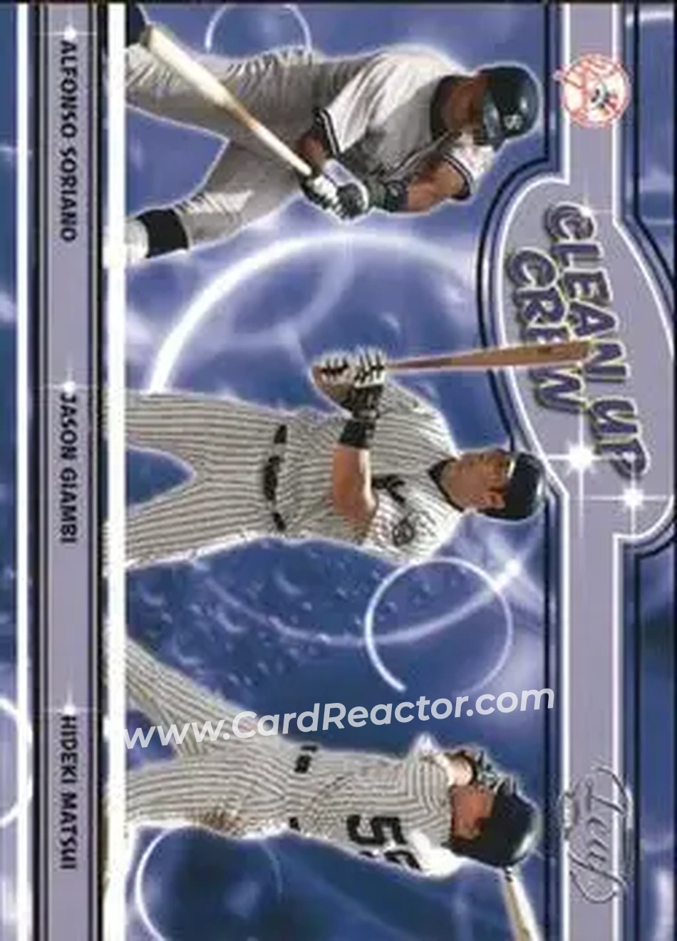 2004 Leaf - Clean Up Crew #CC-2 - Jason Giambi - Alfonso Soriano - Hideki Matsui - New York Yankees - Front