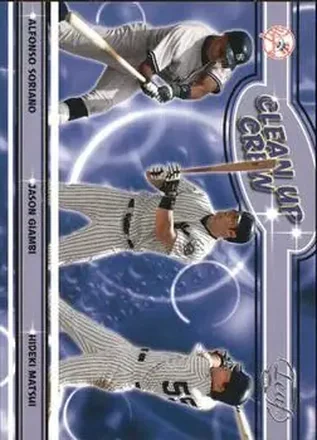 2004 Leaf #CC-2 Clean Up Crew Jason Giambi - Alfonso Soriano - Hideki Matsui