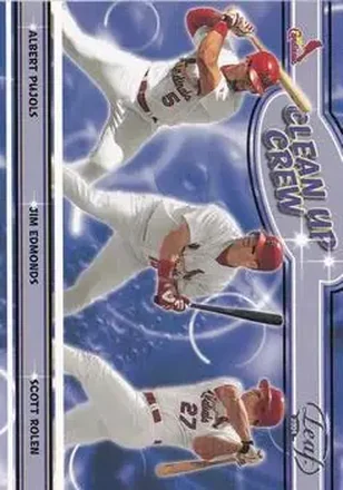 2004 Leaf #CC-7 Clean Up Crew Albert Pujols - Jim Edmonds - Scott Rolen