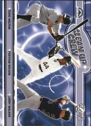 2004 Leaf #CC-9 Clean Up Crew Todd Helton - Preston Wilson - Larry Walker