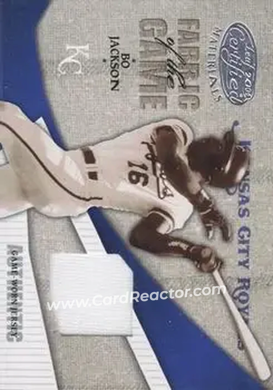 2004 Leaf Certified Materials - Fabric of the Game #FG-12 - Bo Jackson - Kansas City Royals - Front