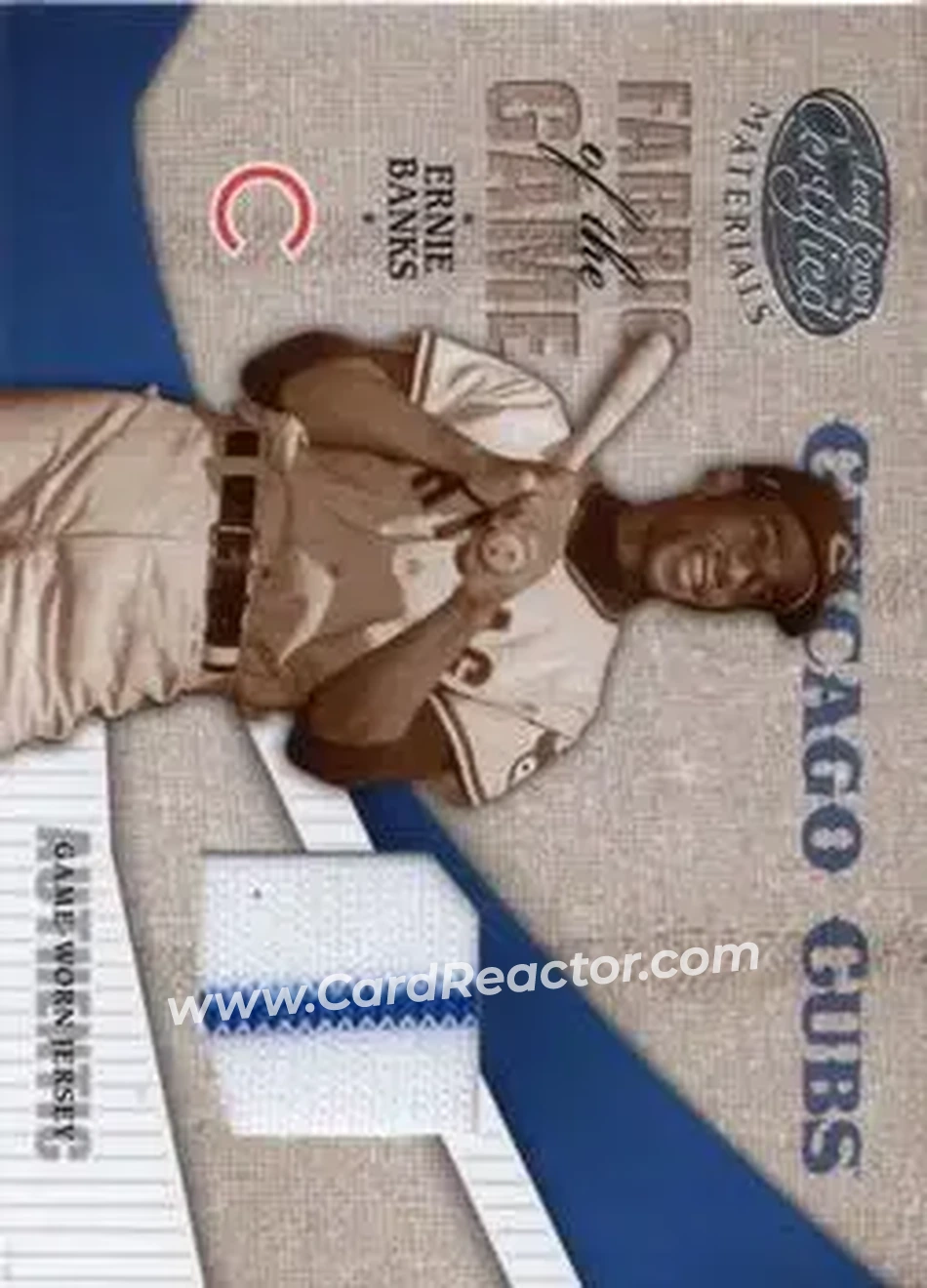 2004 Leaf Certified Materials - Fabric of the Game #FG-41 - Ernie Banks - Chicago Cubs - Front