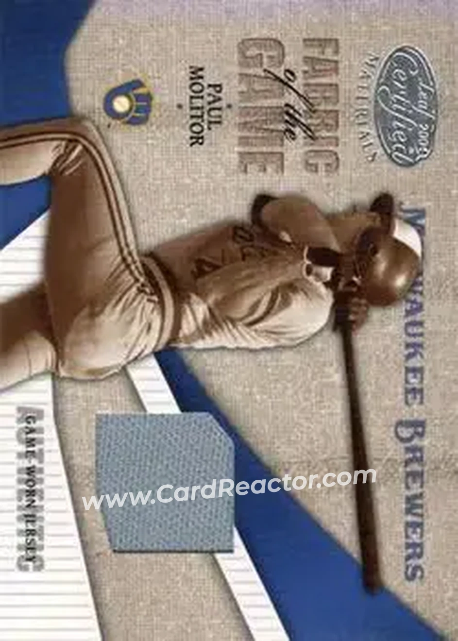 2004 Leaf Certified Materials - Fabric of the Game #FG-89 - Paul Molitor - Milwaukee Brewers - Front