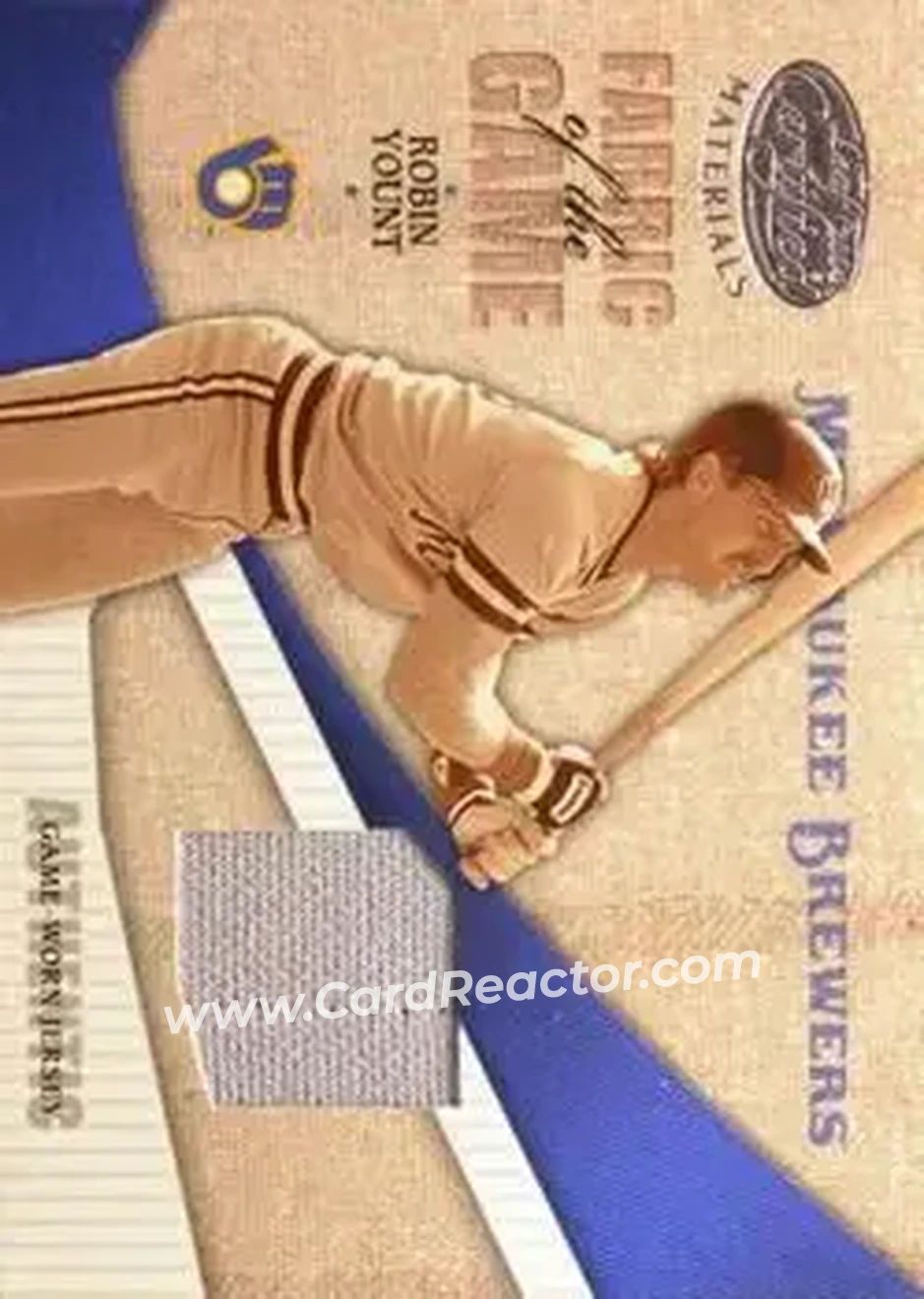 2004 Leaf Certified Materials - Fabric of the Game #FG-100 - Robin Yount - Milwaukee Brewers - Front