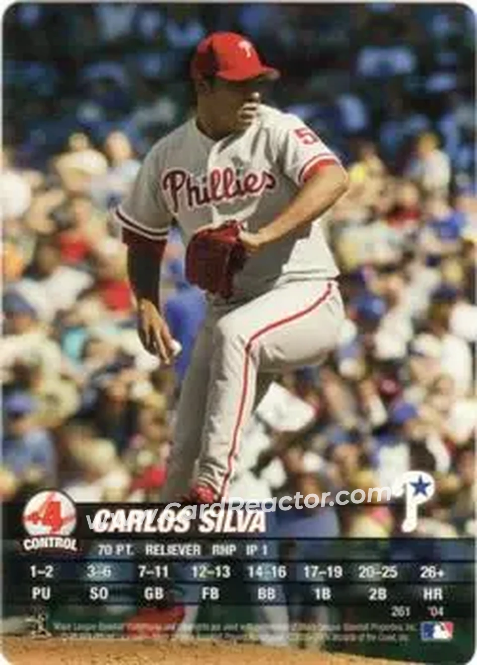 2004 MLB Showdown #261 - Carlos Silva - Philadelphia Phillies - Front