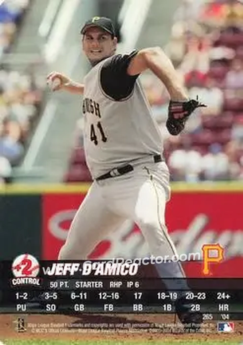 2004 MLB Showdown #265 - Jeff D'Amico - Pittsburgh Pirates - Front 2004 MLB Showdown #265 - Jeff D'Amico - Pittsburgh Pirates - Front