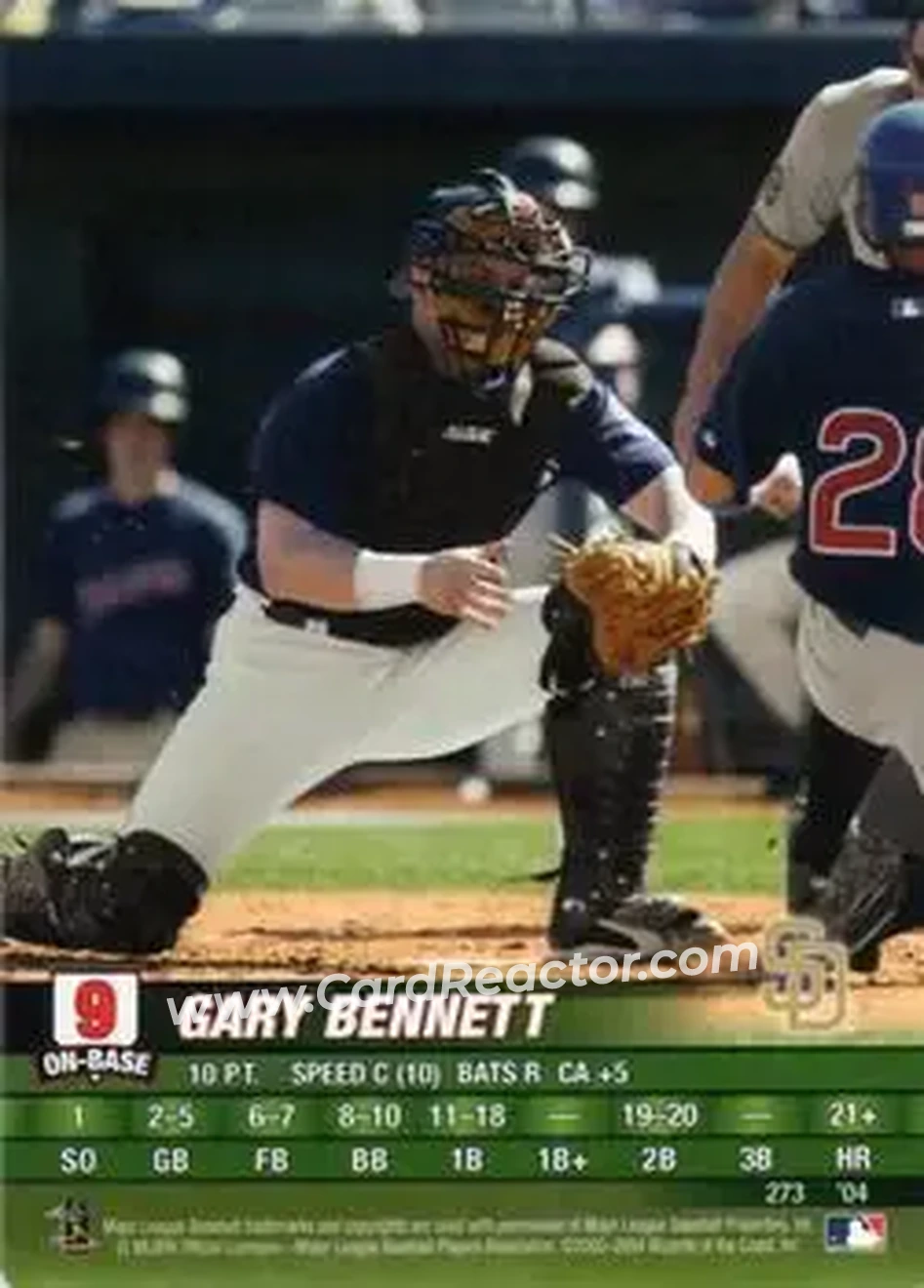 2004 MLB Showdown #273 - Gary Bennett - San Diego Padres - Front