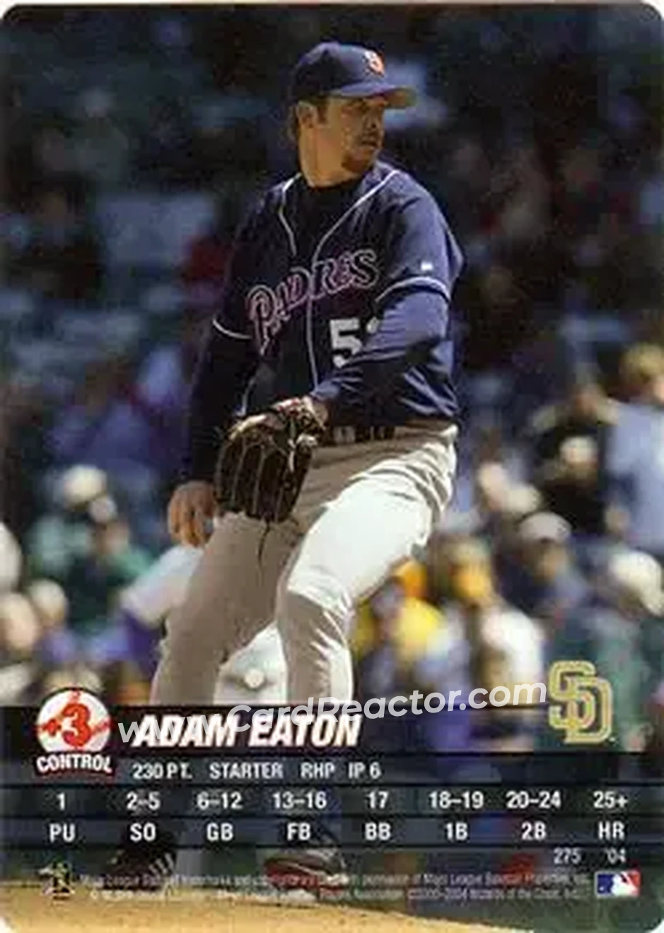 2004 MLB Showdown #275 - Adam Eaton - San Diego Padres - Front