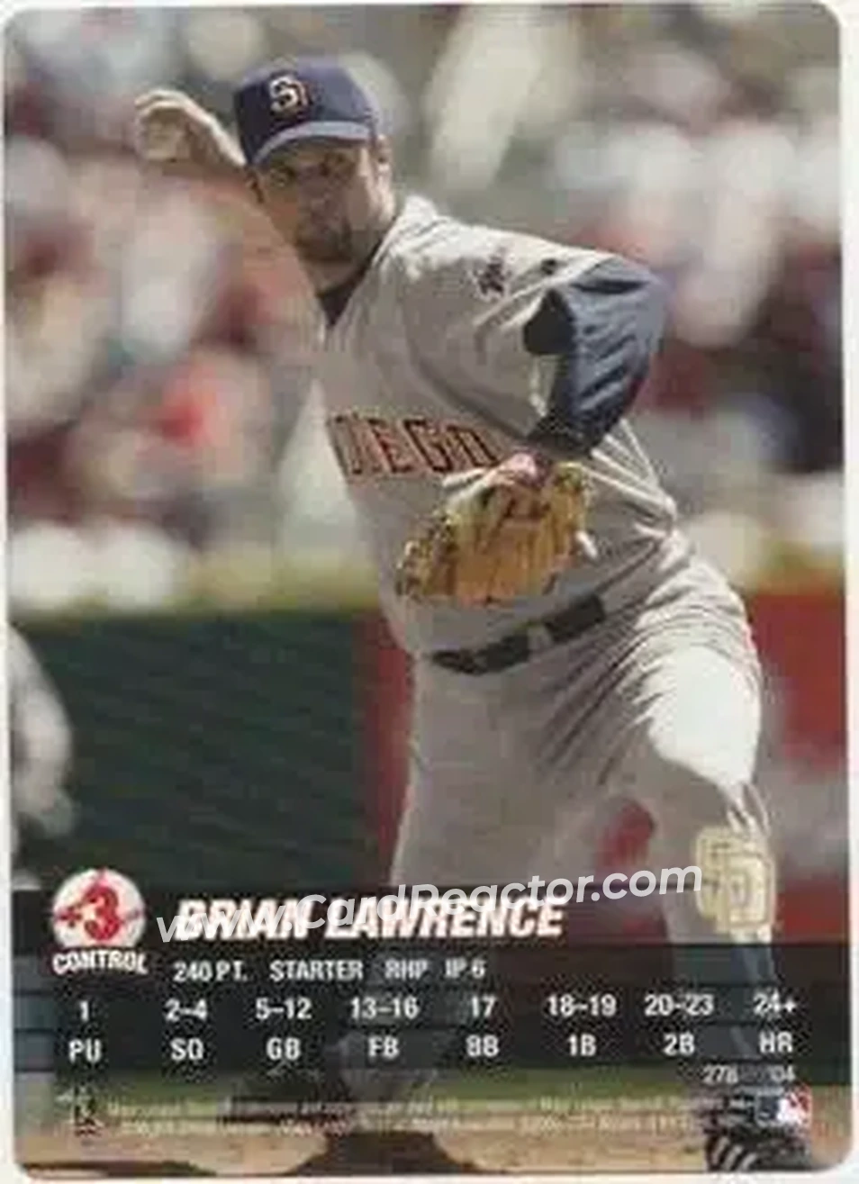 2004 MLB Showdown #278 - Brian Lawrence - San Diego Padres - Front