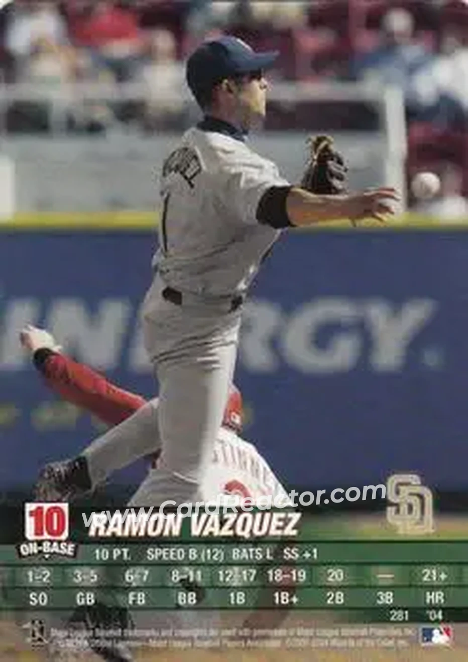 2004 MLB Showdown #281 - Ramon Vazquez - San Diego Padres - Front 2004 MLB Showdown #281 - Ramon Vazquez - San Diego Padres - Front