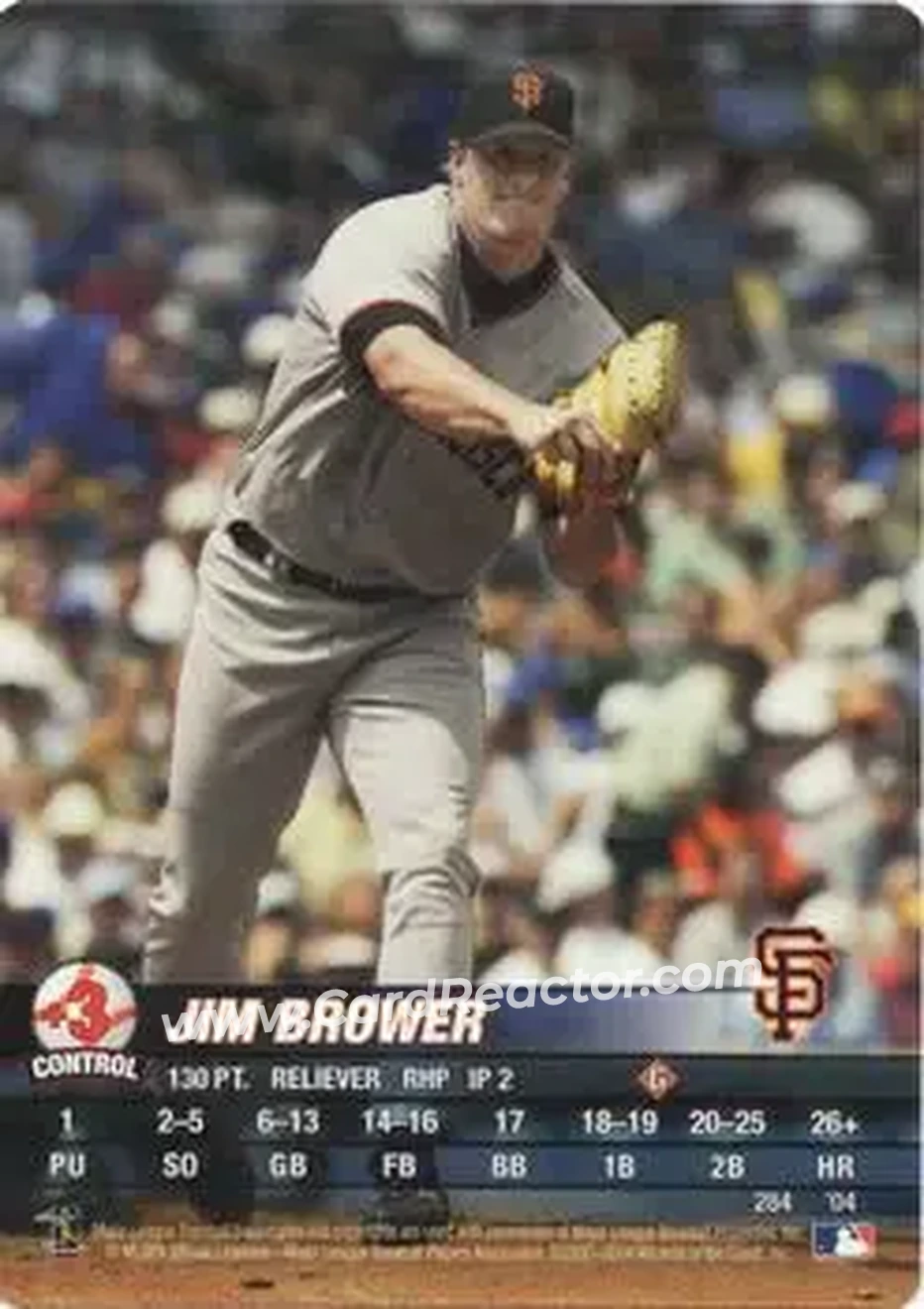 2004 MLB Showdown #284 - Jim Brower - San Francisco Giants - Front