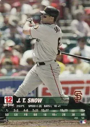 2004 MLB Showdown #293 - J.T. Snow - San Francisco Giants