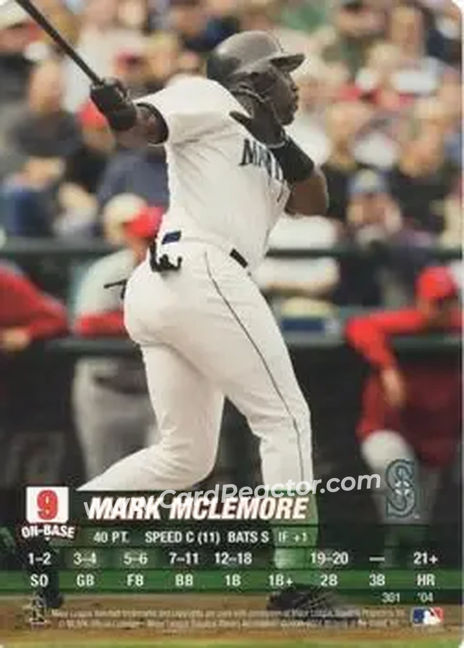 2004 MLB Showdown #301 - Mark McLemore - Seattle Mariners - Front