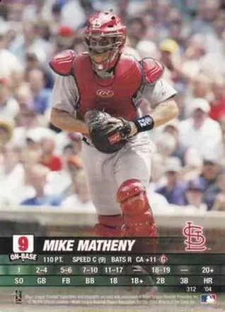 2004 MLB Showdown #312 - Mike Matheny - St. Louis Cardinals