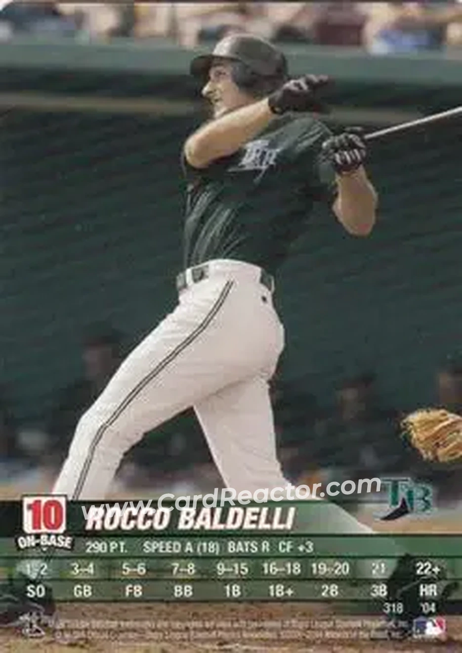 2004 MLB Showdown #318 - Rocco Baldelli - Tampa Bay Devil Rays - Front