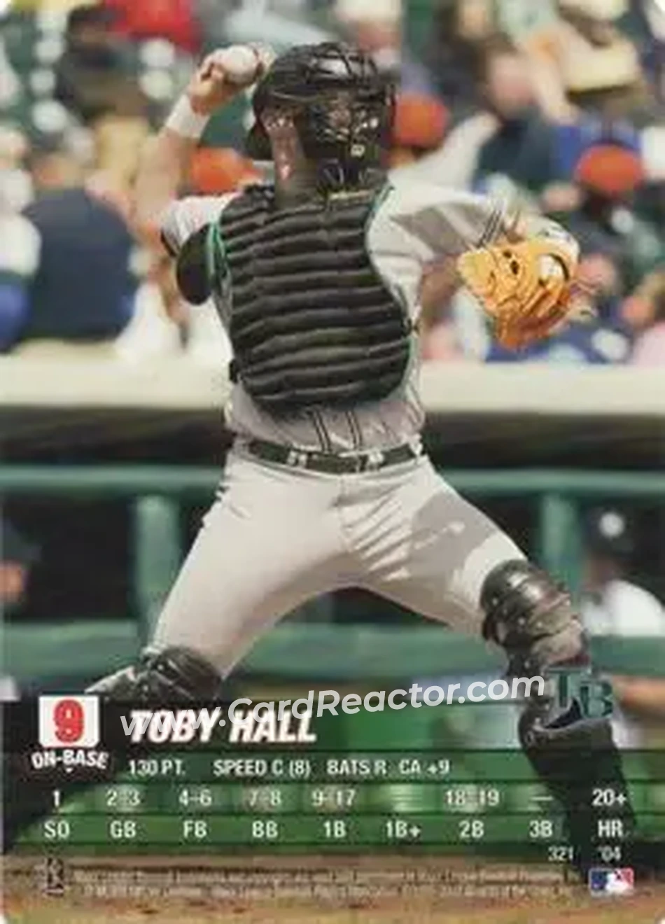 2004 MLB Showdown #321 - Toby Hall - Tampa Bay Devil Rays - Front