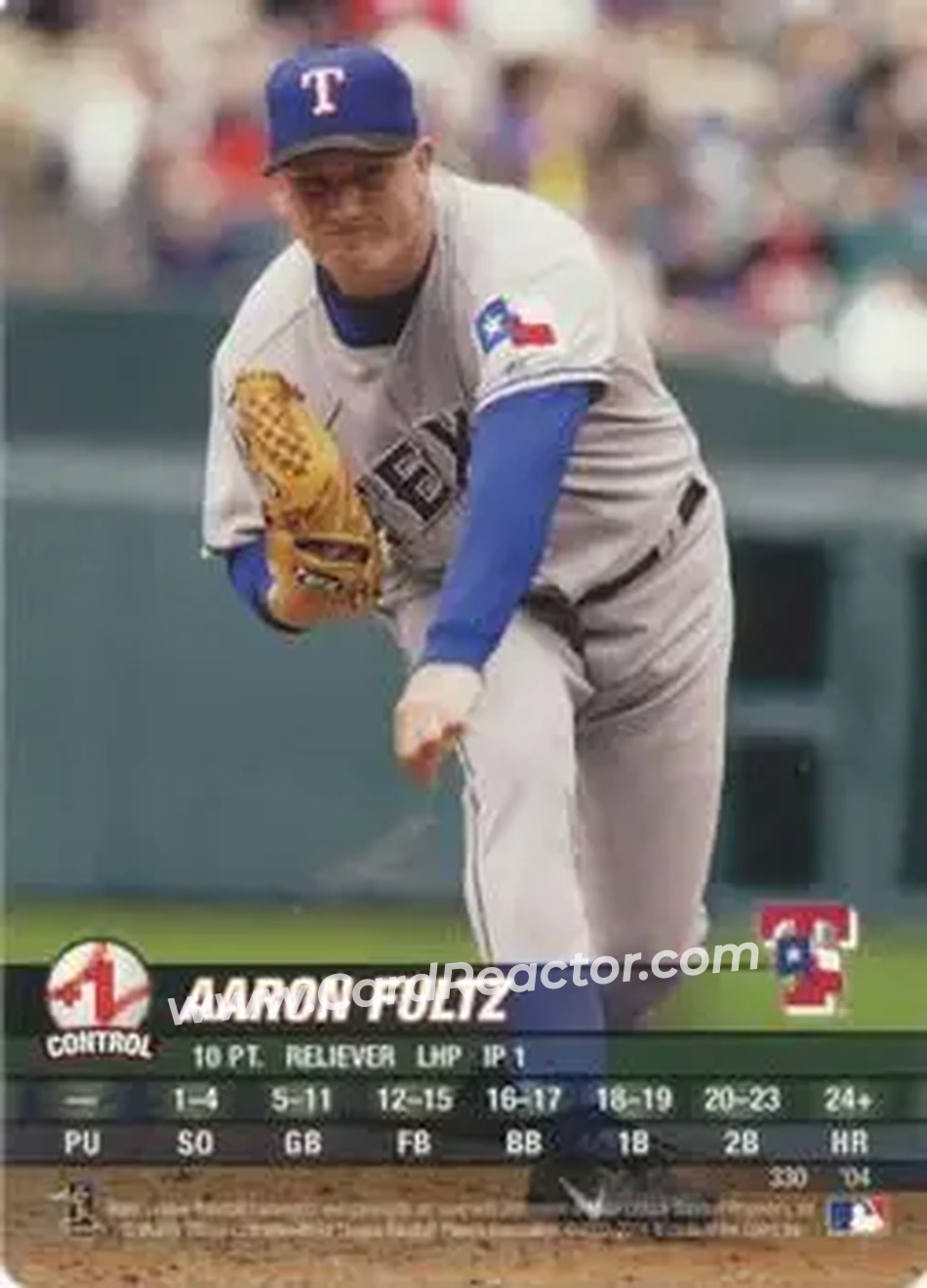 2004 MLB Showdown #330 - Aaron Fultz - Texas Rangers - Front