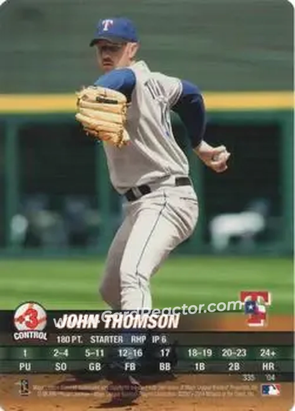 2004 MLB Showdown #335 - John Thomson - Texas Rangers - Front 2004 MLB Showdown #335 - John Thomson - Texas Rangers - Front