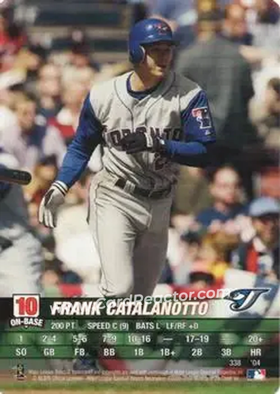 2004 MLB Showdown #338 - Frank Catalanotto - Toronto Blue Jays - Front
