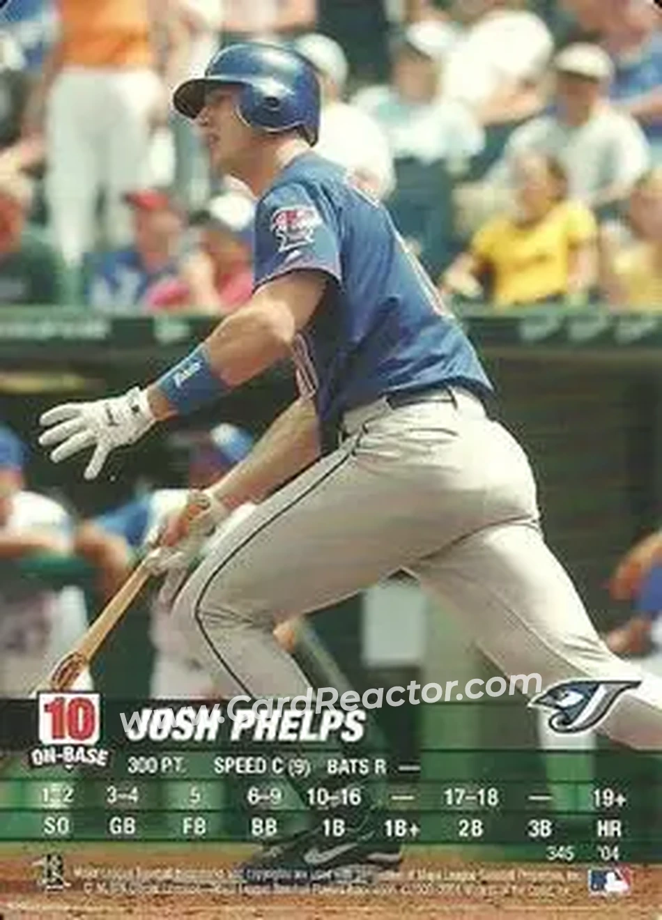 2004 MLB Showdown #345 - Josh Phelps - Toronto Blue Jays - Front