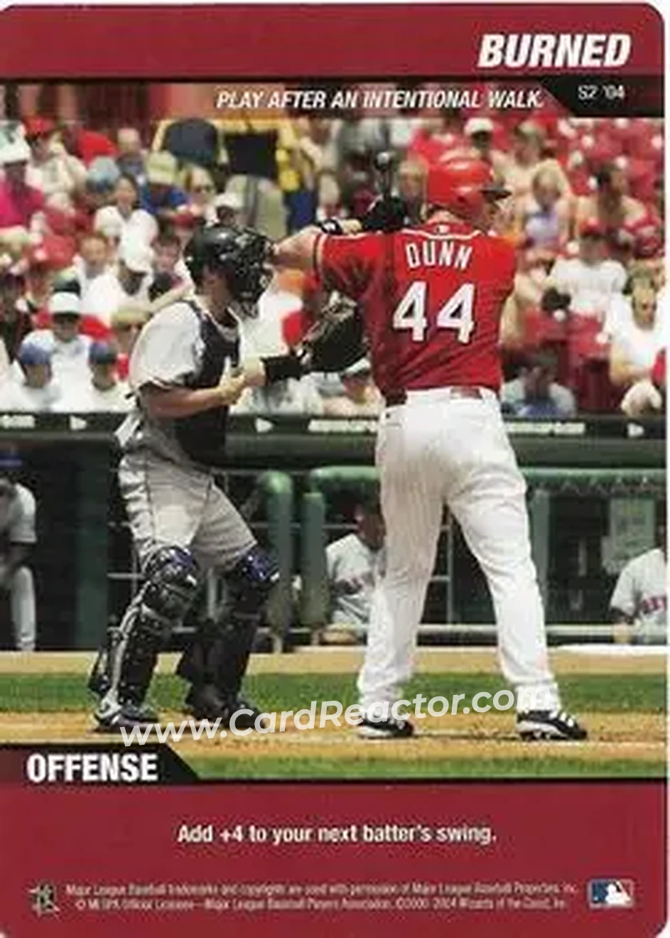 2004 MLB Showdown - Strategy #S2 - Burned - Cincinnati Reds - Front 2004 MLB Showdown - Strategy #S2 - Burned - Cincinnati Reds - Front