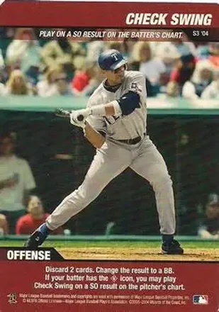 2004 MLB Showdown #S3 Strategy Check Swing