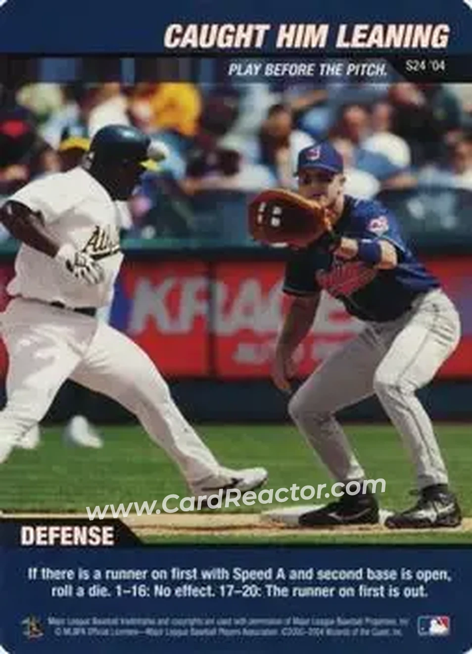 2004 MLB Showdown - Strategy #S24 - Caught Him Leaning - Front 2004 MLB Showdown - Strategy #S24 - Caught Him Leaning - Front