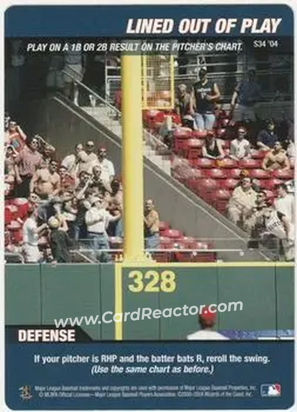 2004 MLB Showdown - Strategy #S34 - Lined Out of Play - Cincinnati Reds - Front 2004 MLB Showdown - Strategy #S34 - Lined Out of Play - Cincinnati Reds - Front