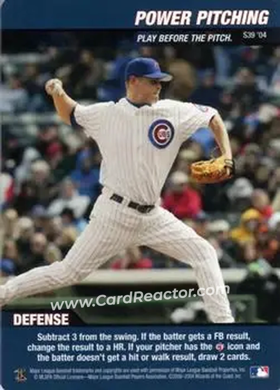 2004 MLB Showdown - Strategy #S39 - Power Pitching - Chicago Cubs - Front 2004 MLB Showdown - Strategy #S39 - Power Pitching - Chicago Cubs - Front