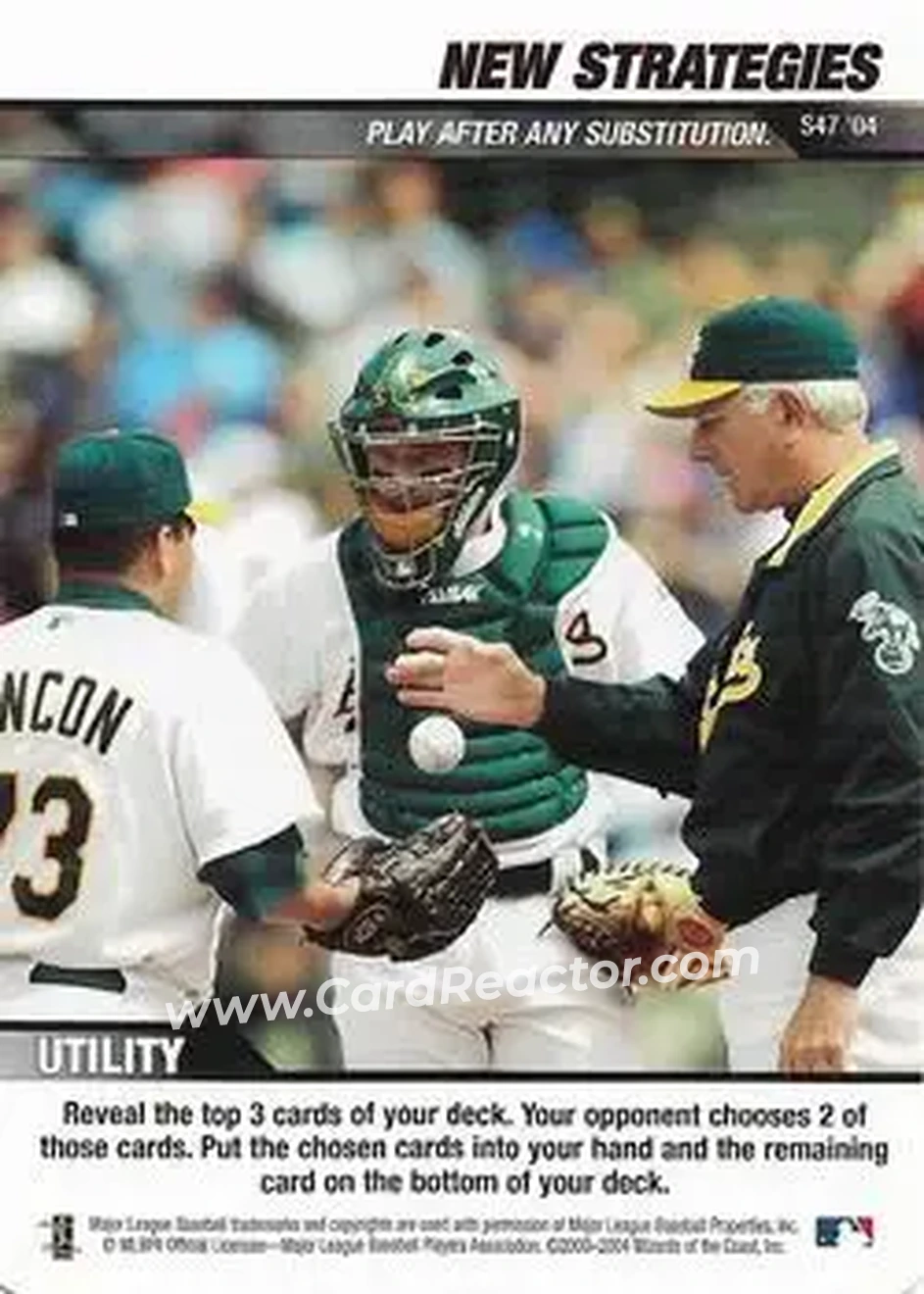 2004 MLB Showdown - Strategy #S47 - New Strategies - Oakland Athletics - Front