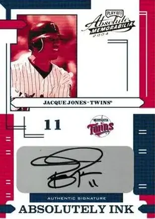 2004 Playoff Absolute Memorabilia - Absolutely Ink #AI-62 - Jacque Jones - Minnesota Twins