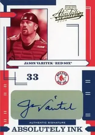 2004 Playoff Absolute Memorabilia - Absolutely Ink #AI-65 - Jason Varitek - Boston Red Sox