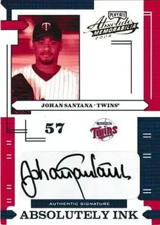 2004 Playoff Absolute Memorabilia - Absolutely Ink #AI-71 - Johan Santana - Minnesota Twins