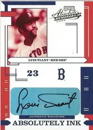 2004 Playoff Absolute Memorabilia - Absolutely Ink #AI-77 - Luis Tiant - Boston Red Sox