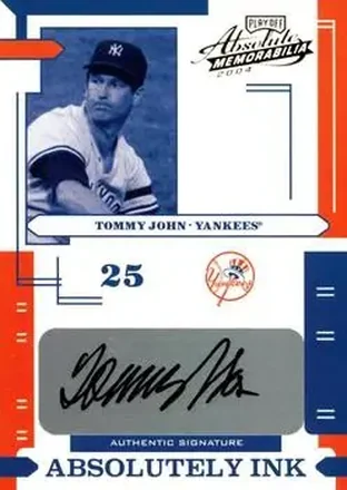 2004 Playoff Absolute Memorabilia - Absolutely Ink #AI-117 - Tommy John - New York Yankees