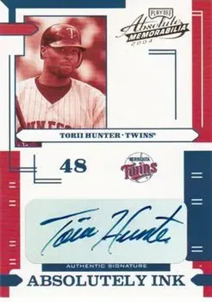 2004 Playoff Absolute Memorabilia - Absolutely Ink #AI-120 - Torii Hunter - Minnesota Twins