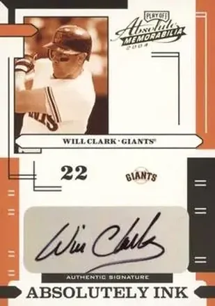 2004 Playoff Absolute Memorabilia - Absolutely Ink #AI-125 - Will Clark - San Francisco Giants