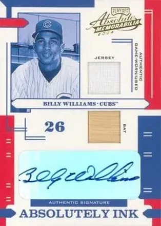 2004 Playoff Absolute Memorabilia #AI-17 Absolutely Ink Combo Material Billy Williams