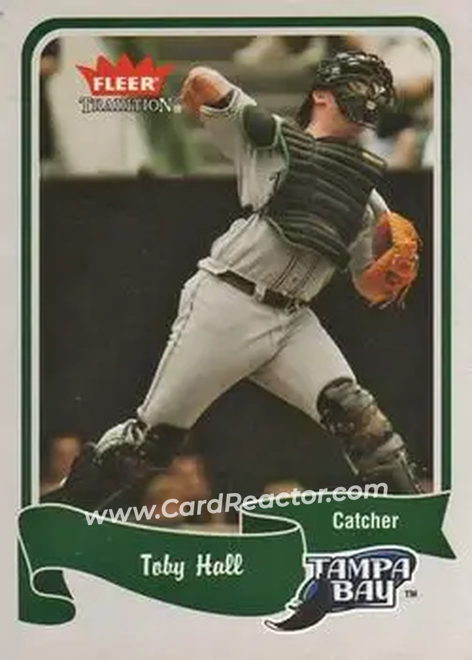 2004 Fleer Tradition #182 - Toby Hall - Tampa Bay Devil Rays - Front