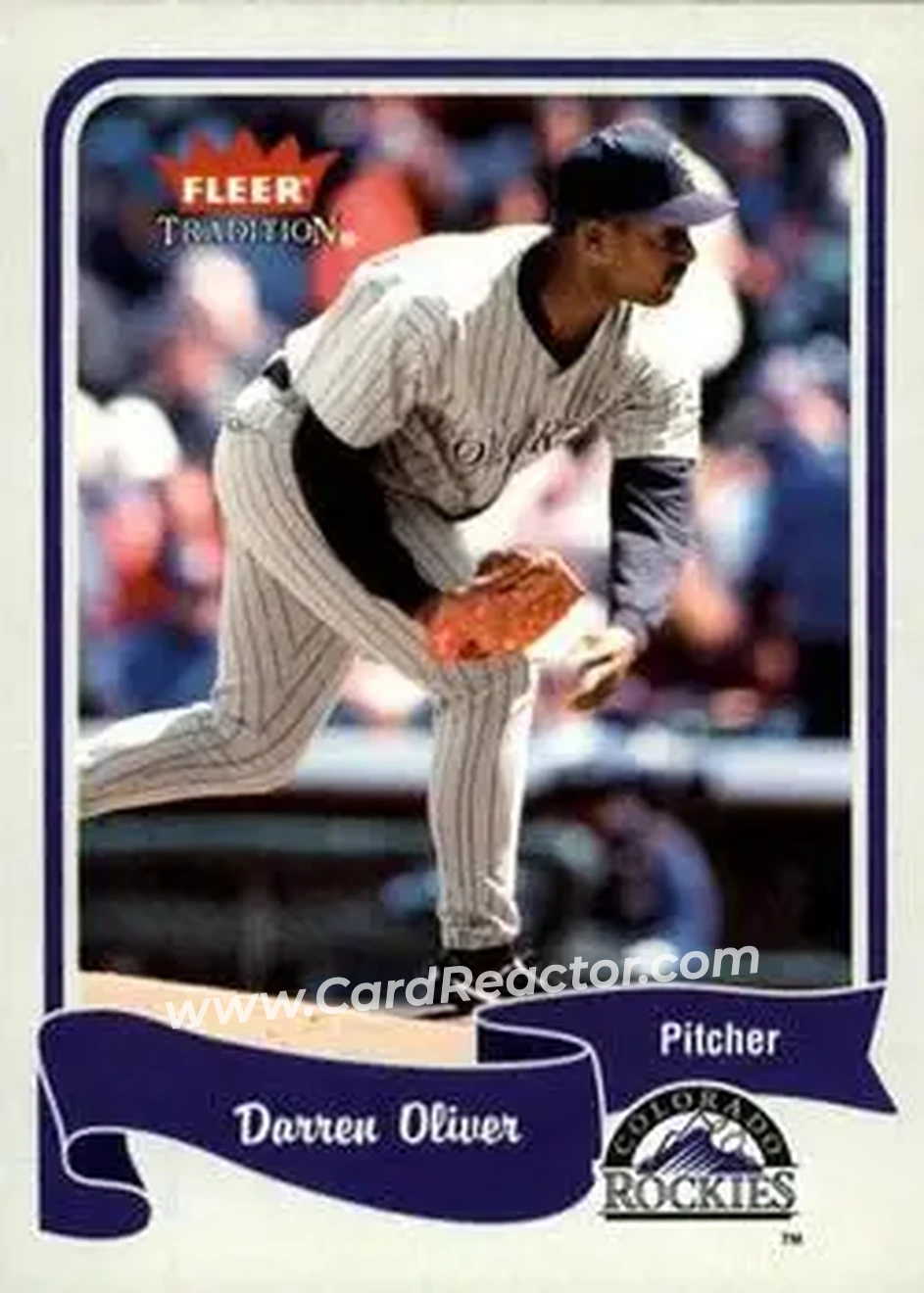 2004 Fleer Tradition #195 - Darren Oliver - Colorado Rockies - Front