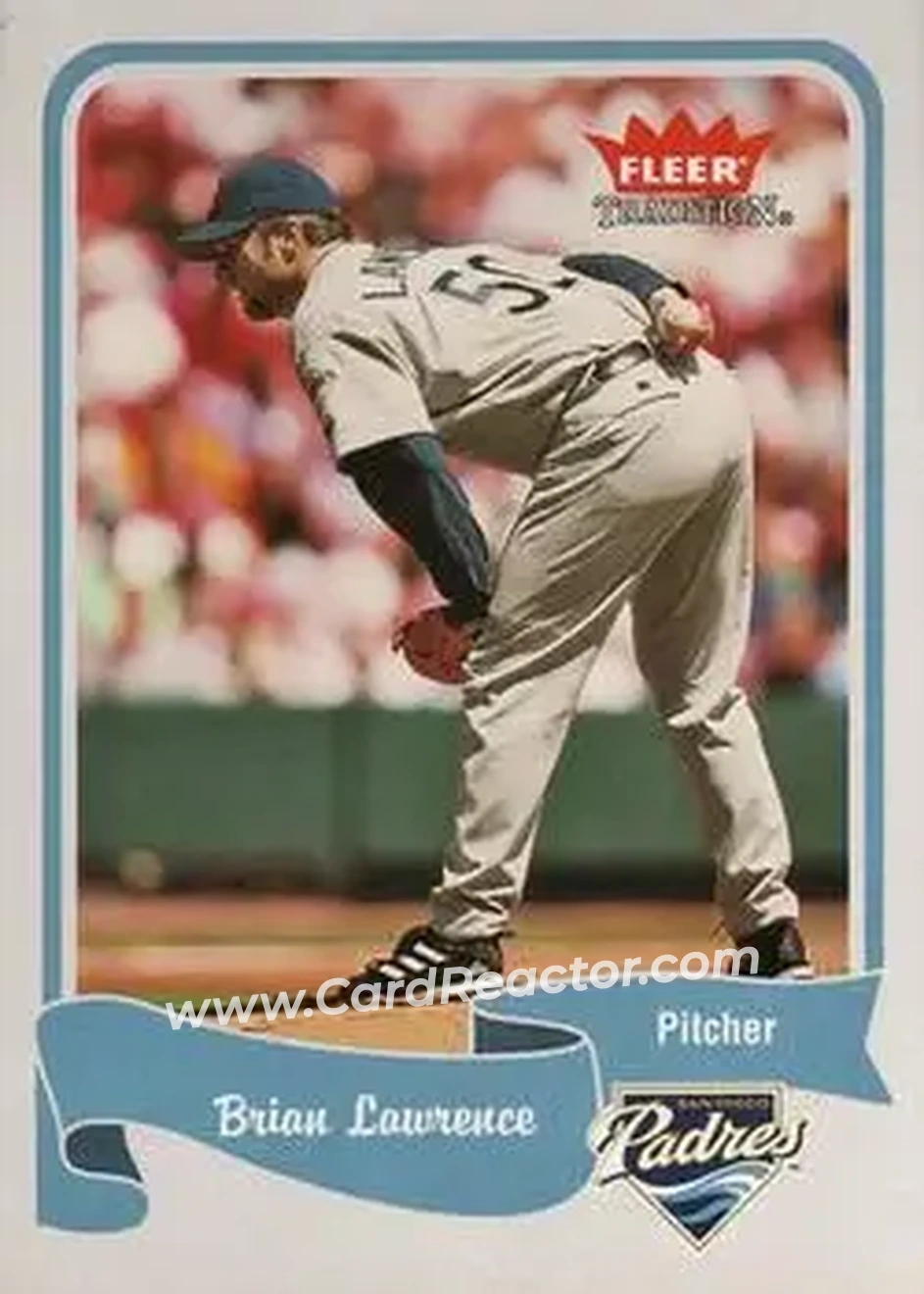 2004 Fleer Tradition #306 - Brian Lawrence - San Diego Padres - Front 2004 Fleer Tradition #306 - Brian Lawrence - San Diego Padres - Front