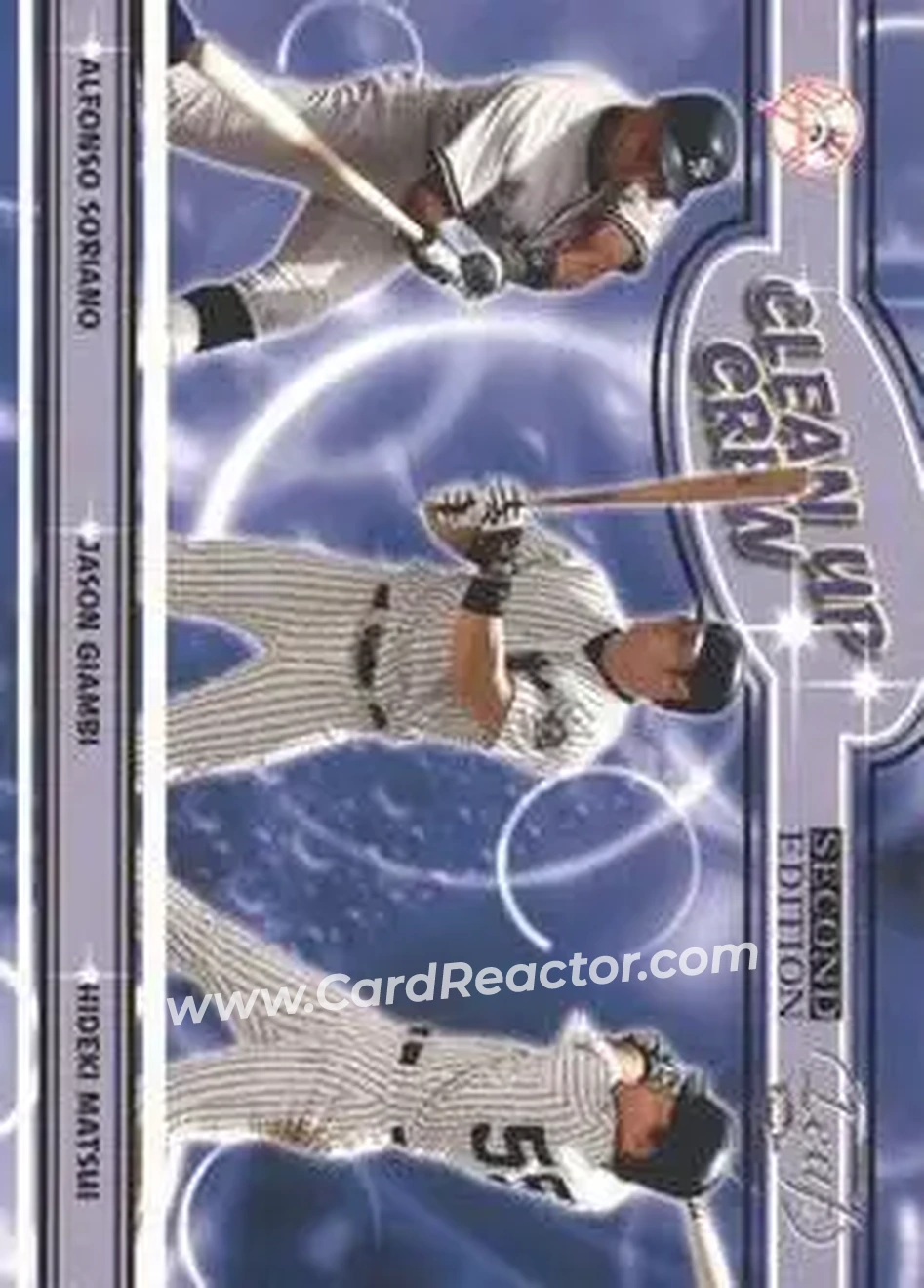 2004 Leaf - Clean Up Crew Second Edition #CC-2 - Jason Giambi - Alfonso Soriano - Hideki Matsui - New York Yankees - Front