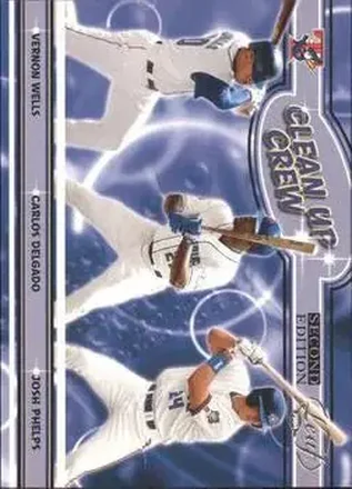 2004 Leaf #CC-3 Clean Up Crew Second Edition Vernon Wells - Carlos Delgado - Josh Phelps