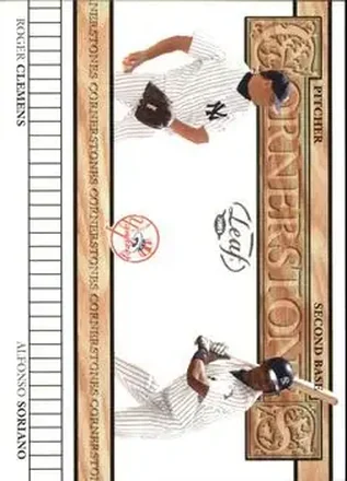 2004 Leaf #CS-3 Cornerstones Roger Clemens - Alfonso Soriano